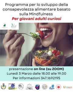 Locandina sul percorso della consapevolezza alimentare