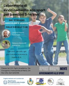 Locandina sport corpo e mente edizione estiva