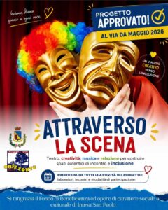Locandina dell'avvio del progetto "Attraverso la scena"