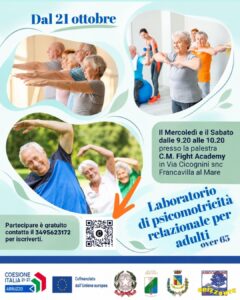 Locandina di Psicomotricità relazionale per adulti over 65